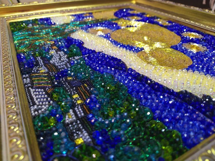 Набор вышивки хрустальными камнями «Звездная ночь Ван Гога» — картинка 2