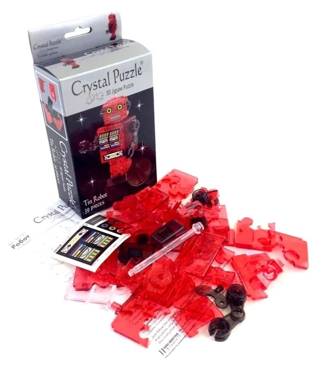 3D Головоломка «Робот красный», Crystal Puzzle — картинка 3