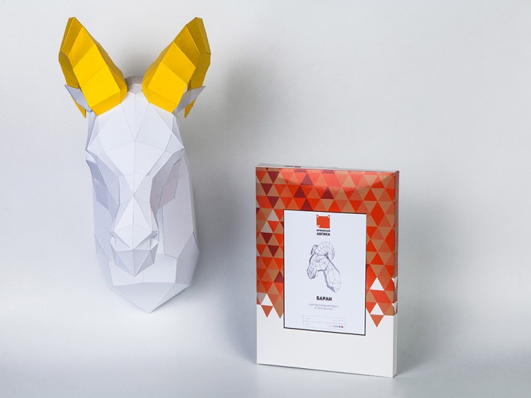 Бумажная модель для склеивания трофей «Баран» — картинка 4