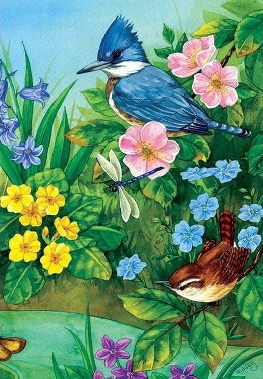 Картина по номерам «Синяя птица» — картинка 2