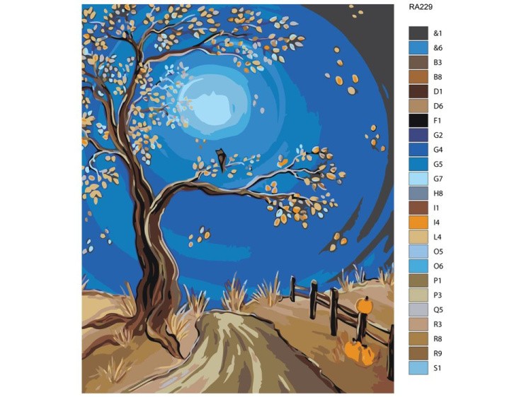 Картина по номерам «Ночное дерево» — картинка 2