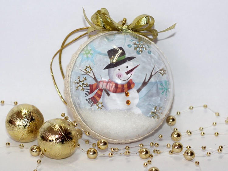 Шар пластиковый прозрачный половинками (d 12 см), 1 шт. — картинка 6