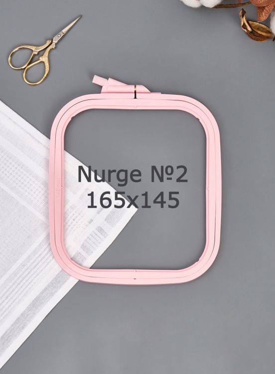 Пяльцы пластиковые прямоугольные с винтом №2,16,5х14,5 см, Nurge — картинка 2