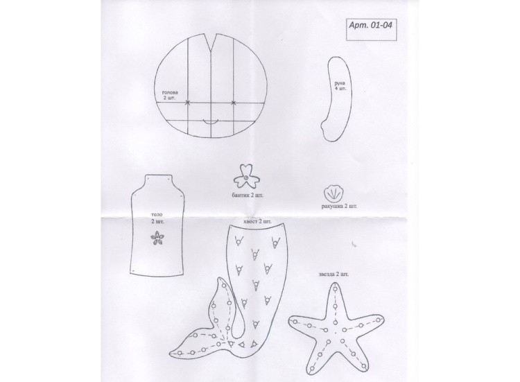 Набор для шитья игрушки «Ариэль» — картинка 5