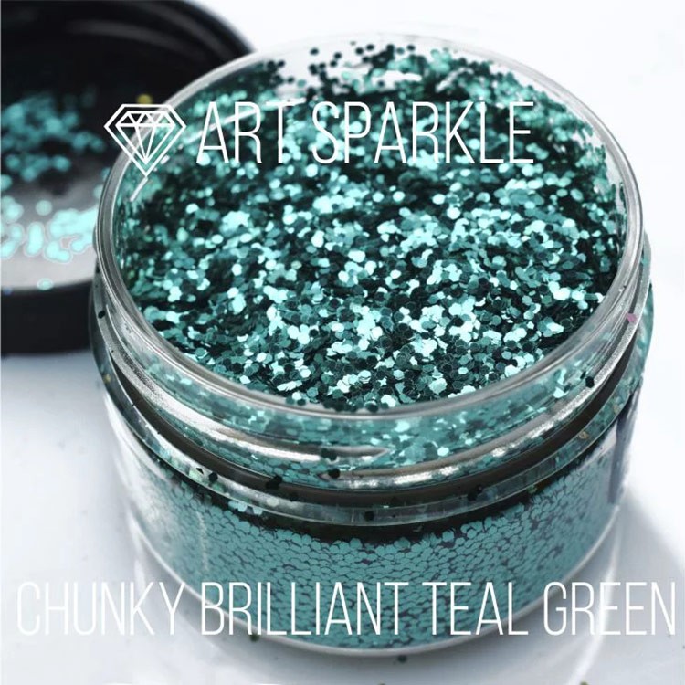 Глиттер крупный Chunky Brilliant Teal Green, 50 г, Craftsmen.store — картинка 2