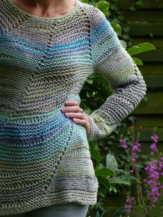 Пряжа ALIZE Bahar Batik Design (3299), сине-белый, 5 шт. по 100 г — картинка 3