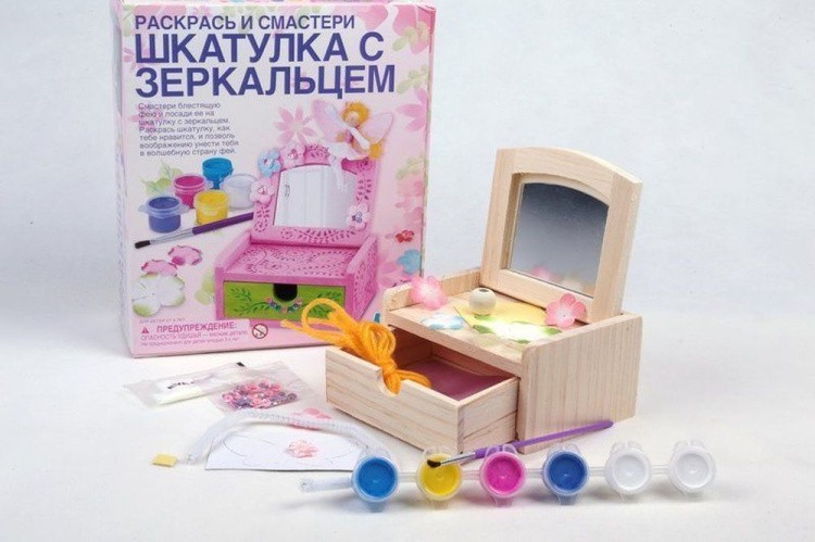 Раскрась и смастери «Шкатулка с зеркальцем» — картинка 3
