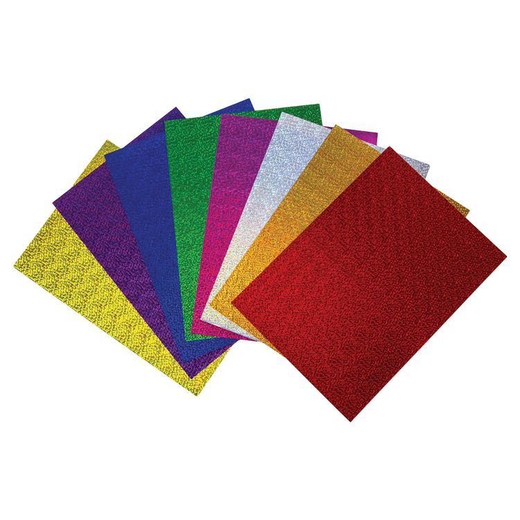 Картон цветной «Золотой песок» А4 голографический, 8 л., 8 цв., 230 г/м2, Brauberg — картинка 4