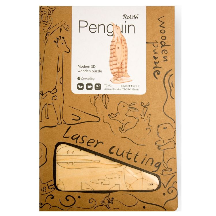 Деревянный 3D пазл «Пингвин» — картинка 2