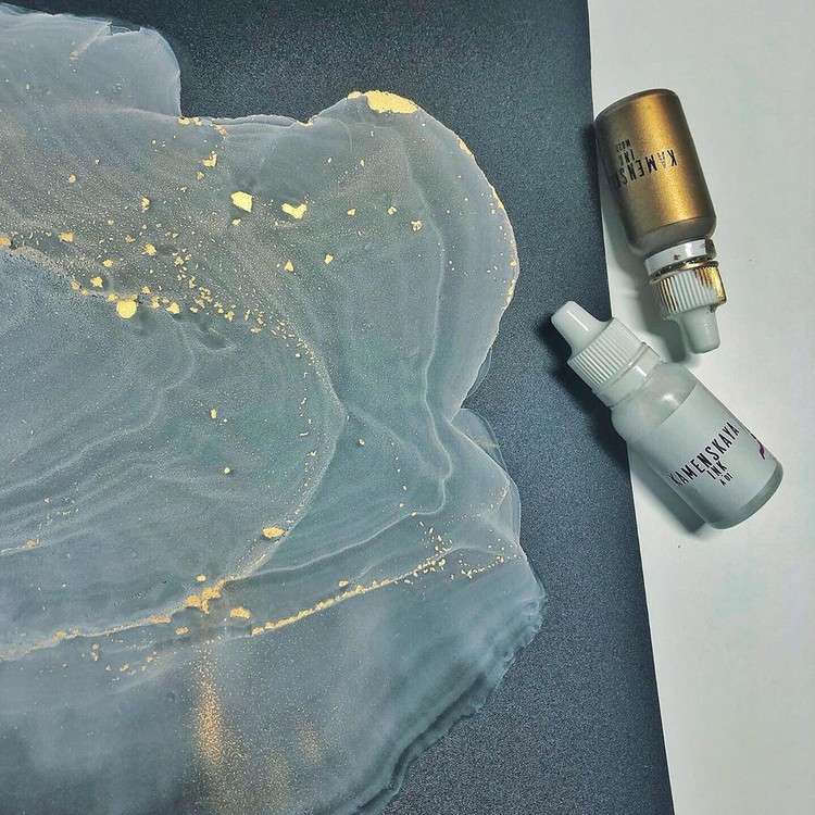 Алкогольные чернила белые 15 мл, Kamenskaya Ink — картинка 5