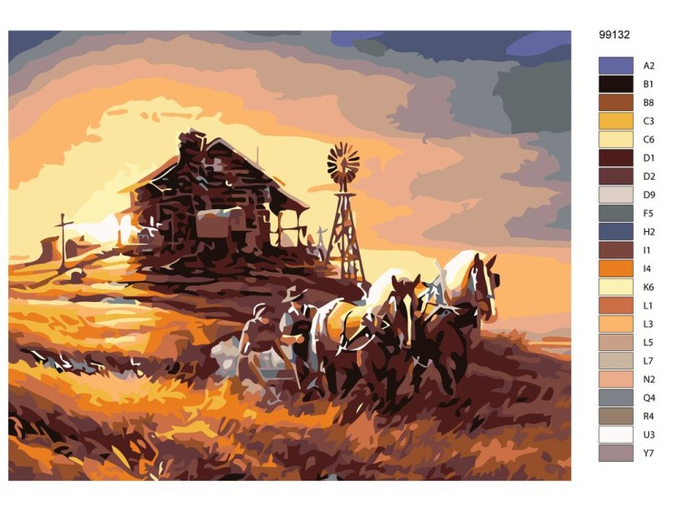 Картина по номерам «За городом» — картинка 2