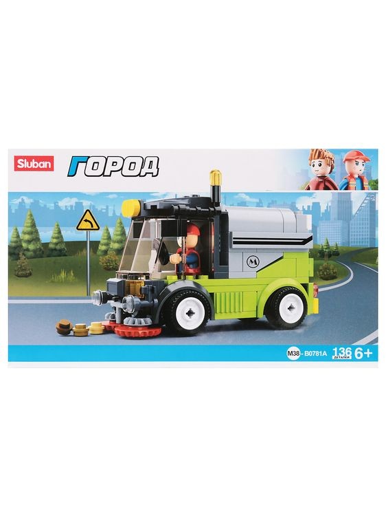 Конструктор «Город. Уборочная машина», 136 деталей — картинка 3