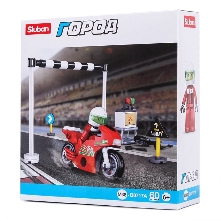 Конструктор «Город. Гоночный мотоцикл», 60 деталей — картинка 2