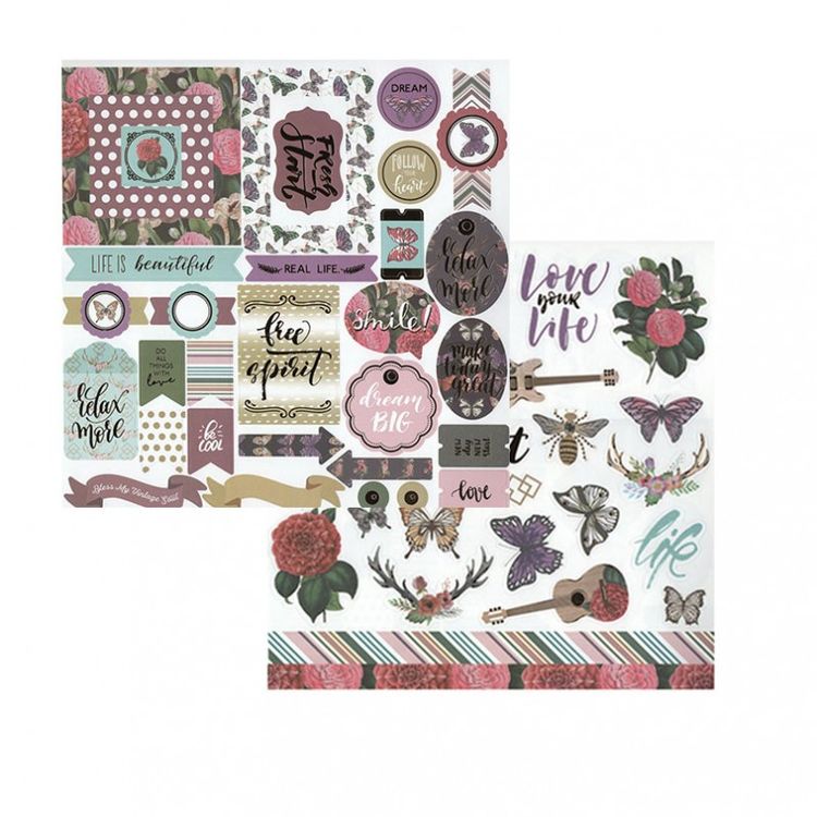 Набор бумаги для скрапбукинга «Музыка цвета» 30,5x30,5см — картинка 19