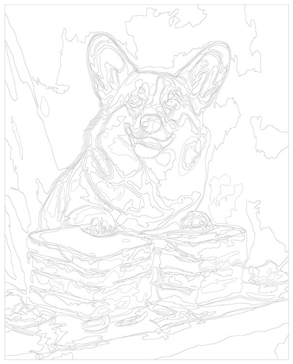 Картина по номерам «Собака корги делает тосты» — картинка 3