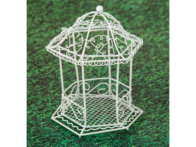 Садовая миниатюра MET-041 Беседка, металл 9.5x10.5x13 см, Blumentag — картинка 2