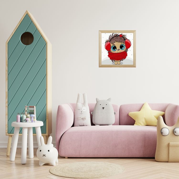 Картина по номерам «Ёжик в шарфе» — картинка 4