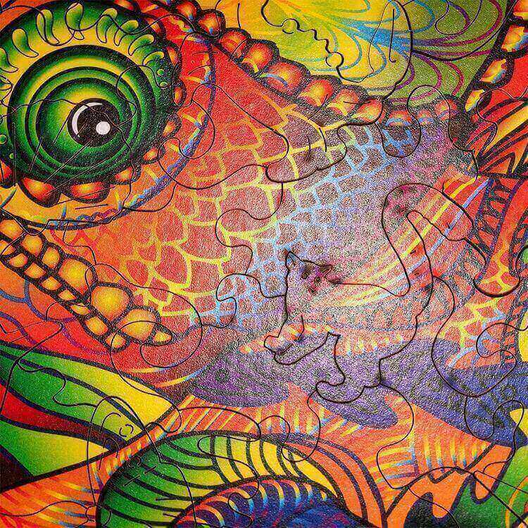 Деревянный пазл Wood Trick «Красочный Хамелеон» — картинка 7