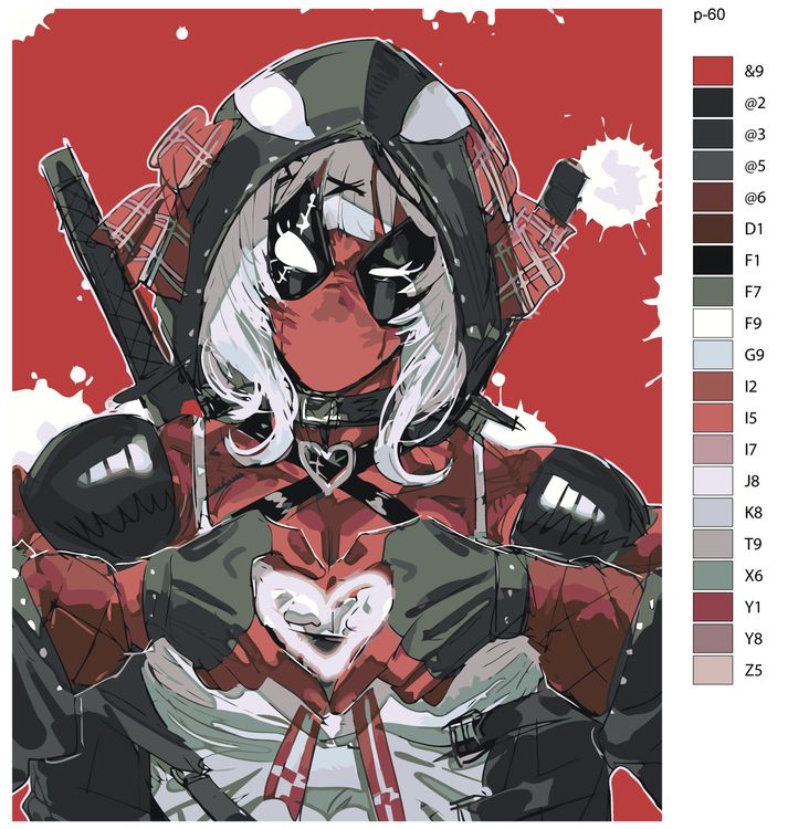 Картина по номерам «Дэдпул» — картинка 2