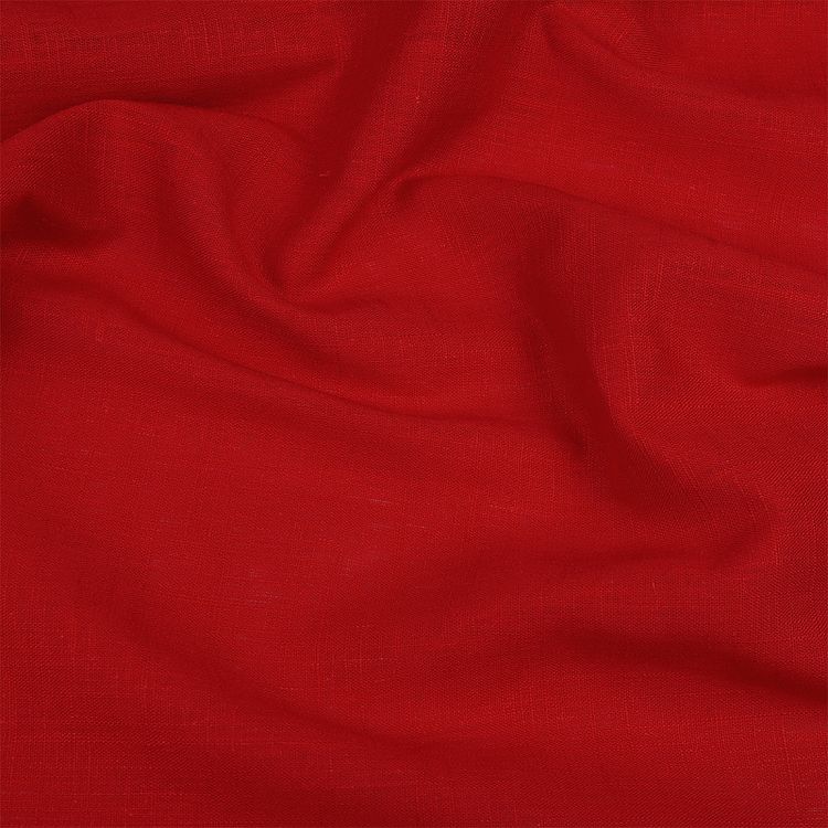 Ткань льняная, 1 м x 140 см, 190 г/м², цвет: красный, TBY — картинка 2
