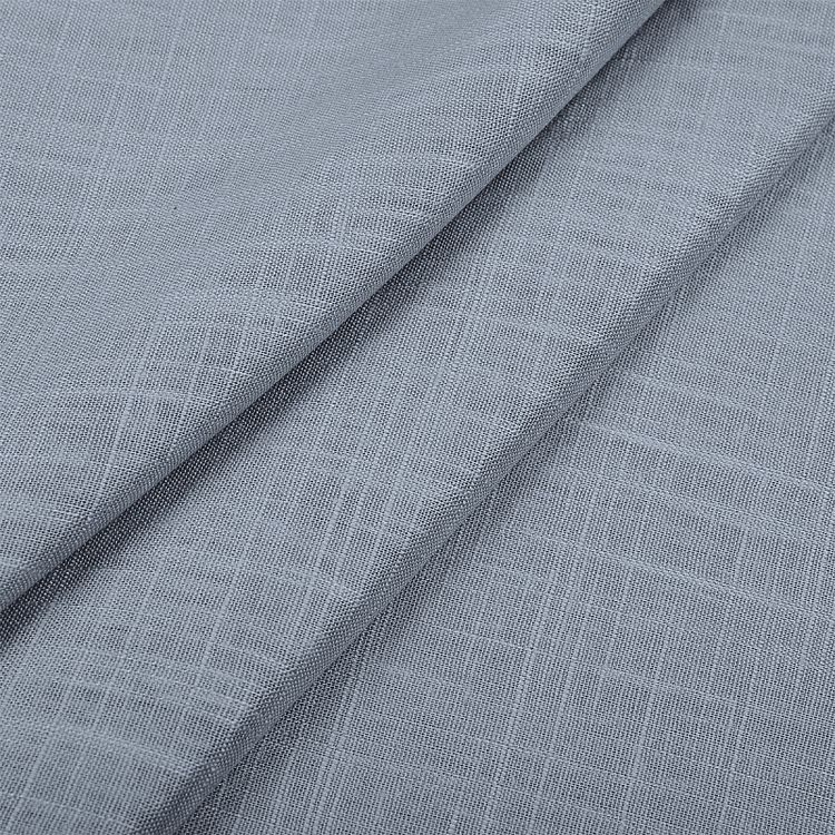 Ткань льняная, 1 м x 140 см, 190 г/м², цвет: пыльно-голубой, TBY — картинка 3