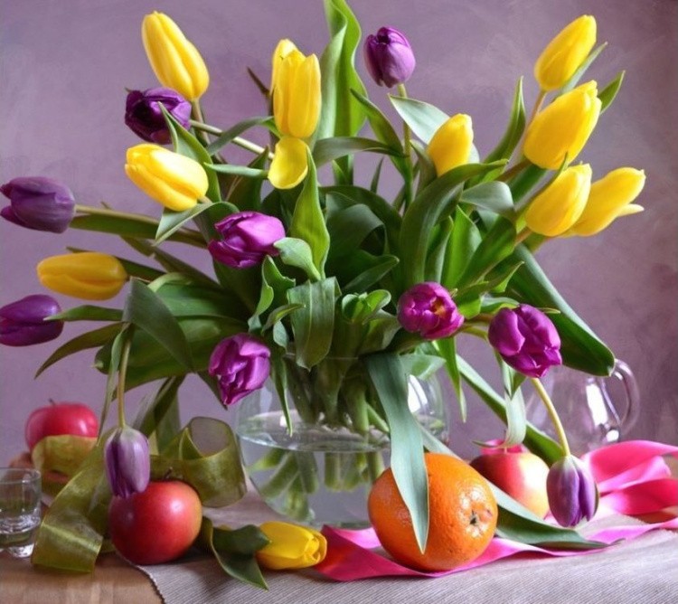 Картина по номерам «Тюльпаны в вазе» — картинка 2