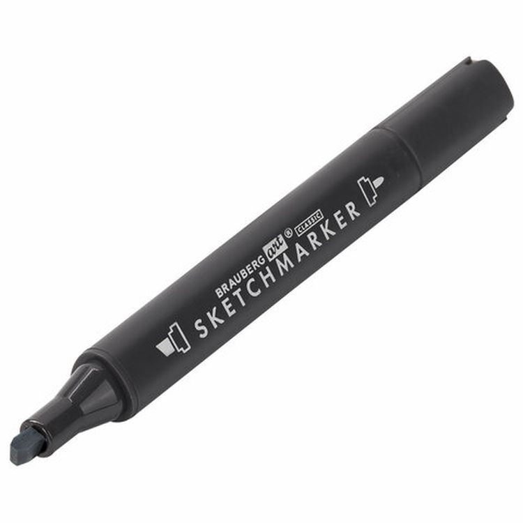 Маркер для скетчинга двусторонний 1 мм - 6 мм BRAUBERG ART CLASSIC, цвет: холодный серый 02 — картинка 5