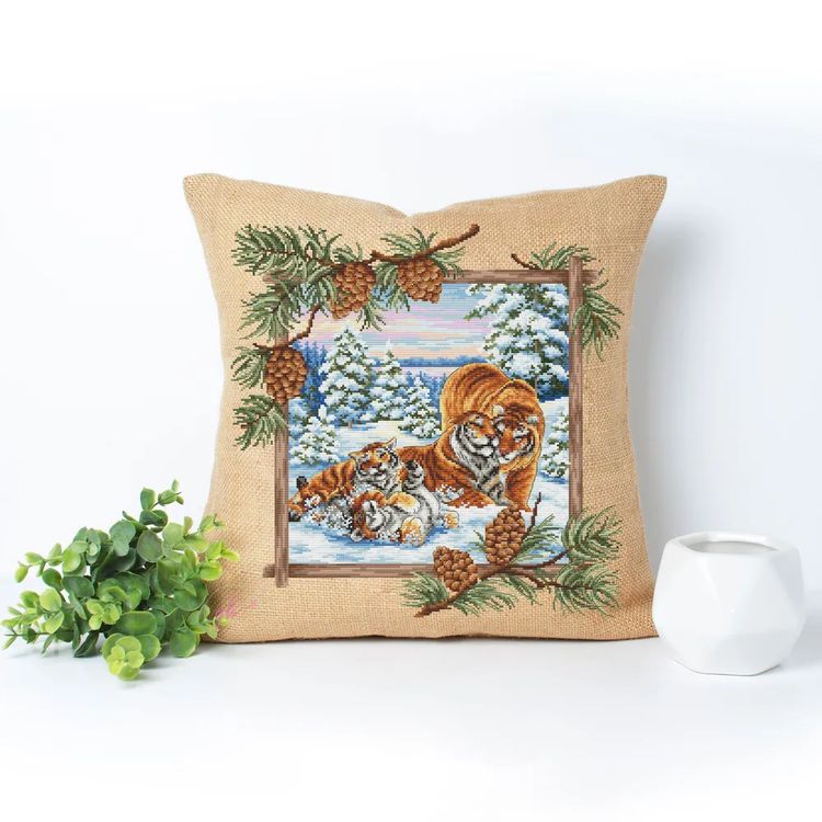 Набор для вышивания «Таежная семья. Тигры» — картинка 3