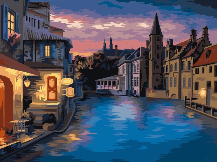 Картина по номерам «Улицы Амстердама»