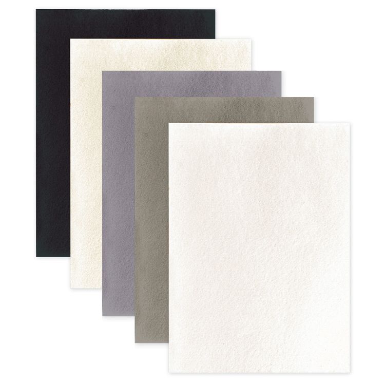 Цветной фетр для творчества А4, 5 листов, 5 цветов, толщина 2 мм, оттенки серого, ОСТРОВ СОКРОВИЩ — картинка 2