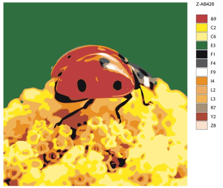 Картина по номерам «Божья коровка» — картинка 2