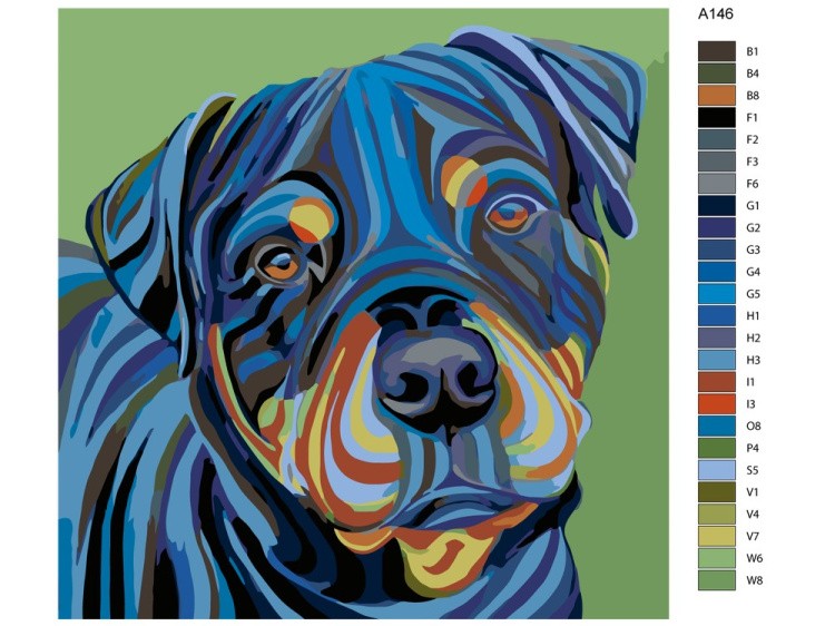 Картина по номерам «Ротвейлер» — картинка 2