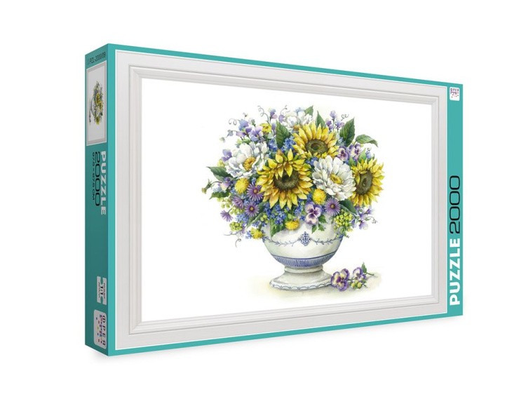 Пазлы «Букет с подсолнухами» — картинка 2