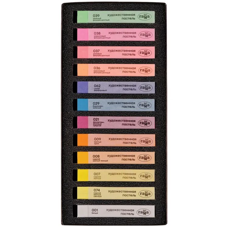 Пастель сухая художественная «Старый Мастер», 12 цв., яркие цв., квадратное сечение, Gamma — картинка 7