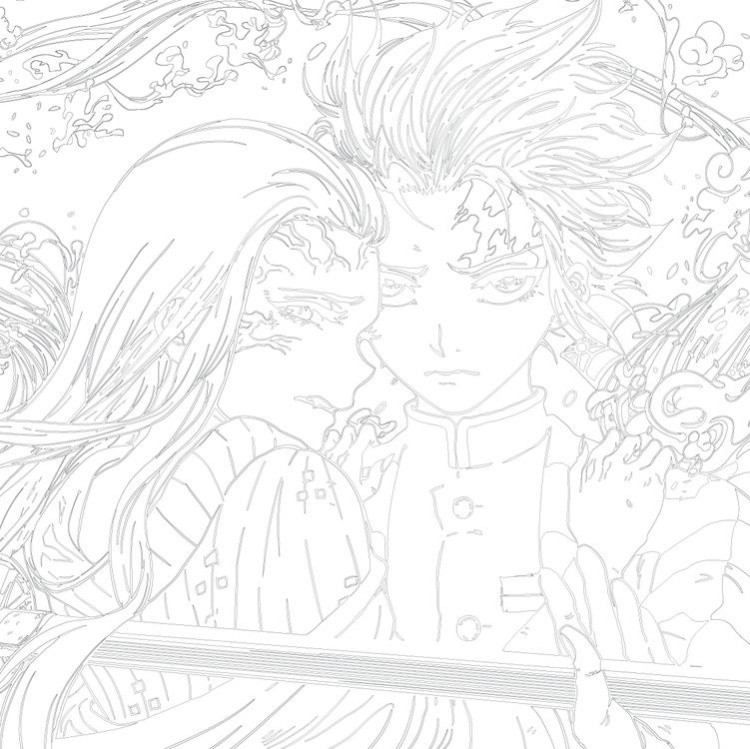 Картина по номерам «Клинок рассекающий демонов: Танджиро и Незуко» — картинка 3