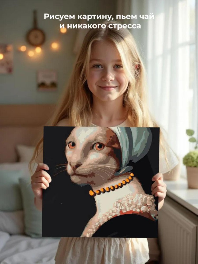 Картина по номерам «Исторический портрет кошки» — картинка 6