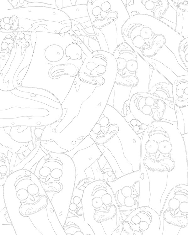 Картина по номерам «Рик и Морти Rick and Morty: Огурчик Рик» — картинка 3