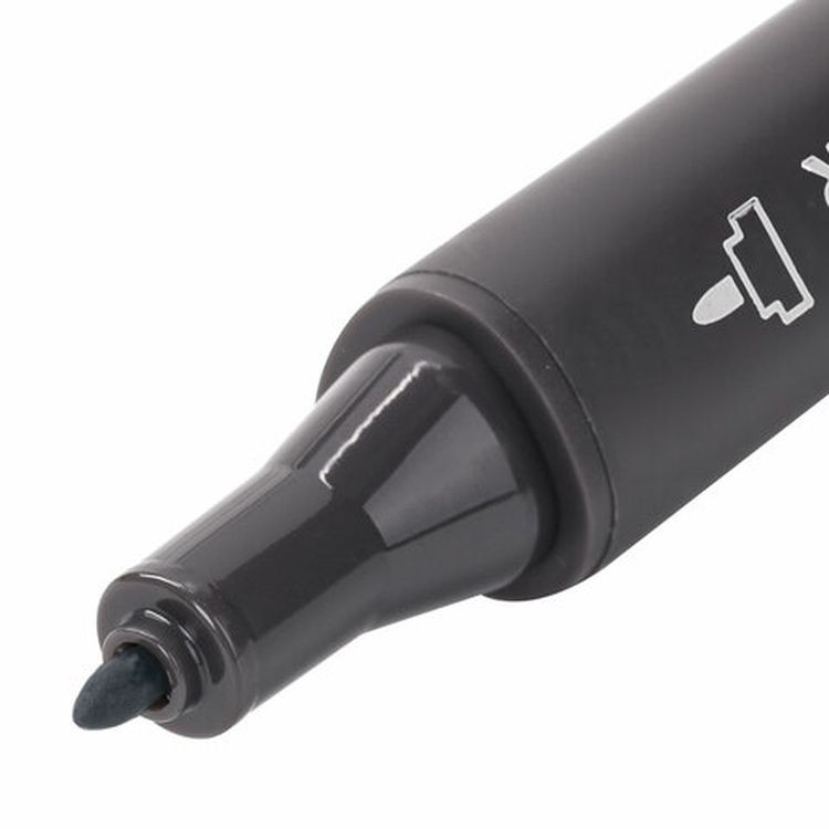 Маркер для скетчинга двусторонний 1 мм - 6 мм BRAUBERG ART CLASSIC, цвет: теплый серый — картинка 3