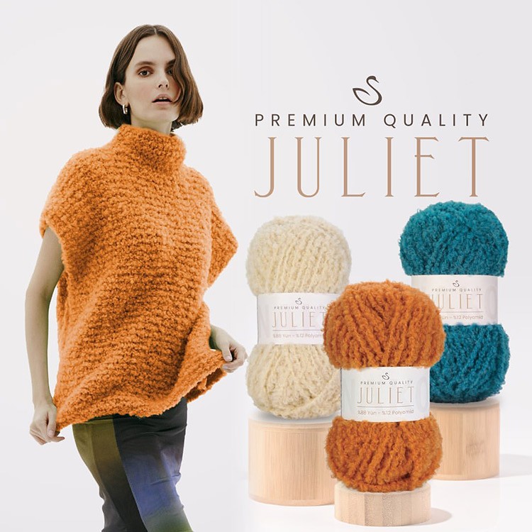 Пряжа NAKO JULIET (Нако Джульет) (3418), карамель, 5 шт. по 100 г — картинка 4