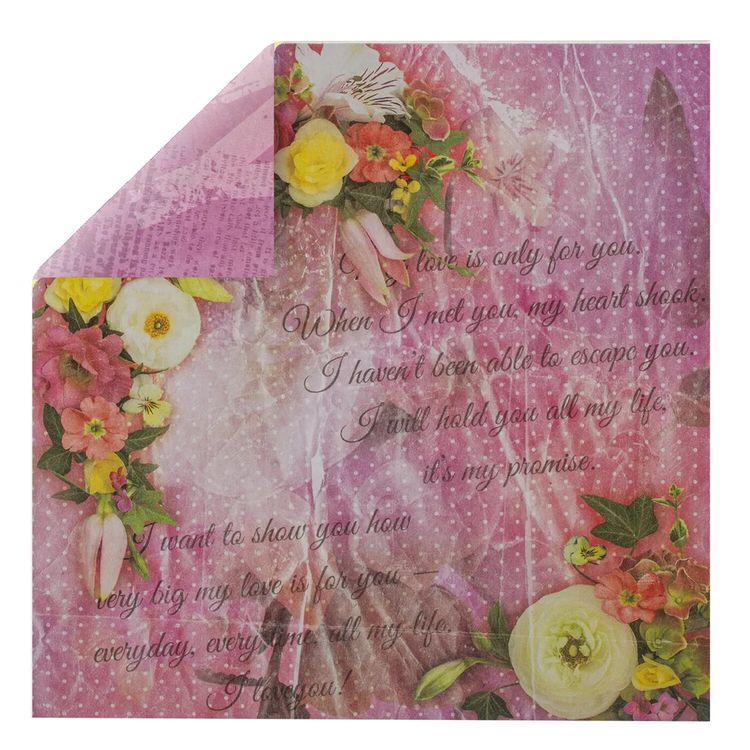 Бумага для скрапбукинга 15х15 см «Шебби-шик», 12 дизайнов — картинка 4