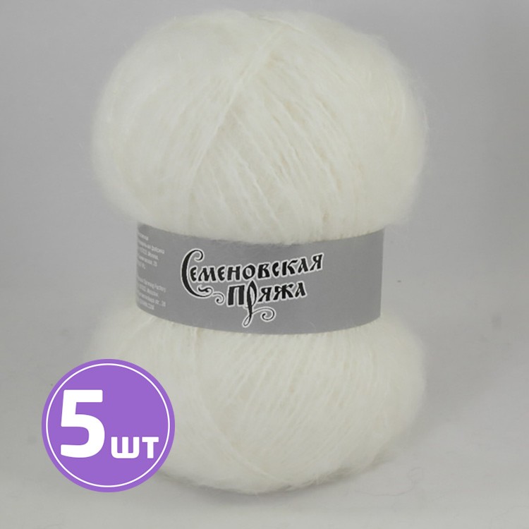 Пряжа Семеновская Mohair Goat (110104), суровый, 5 шт. по 100 г