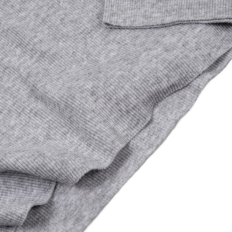 Ткань трикотаж Кашкорсе с лайкрой, 3 м, ширина 120 см, цвет: серый меланж, TBY — картинка 4