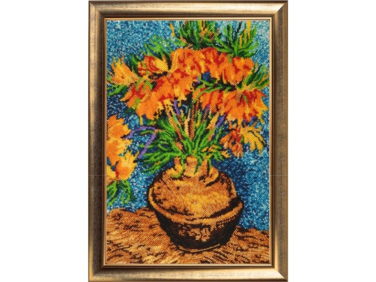 Набор для вышивания бисером «Цветы в медной вазе» (по мотивам картины В. Ван Гога)