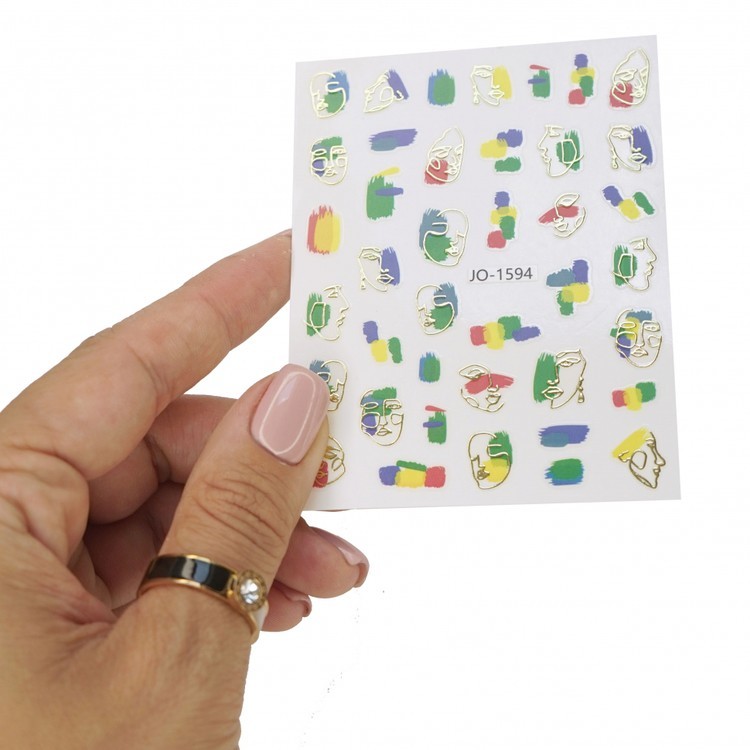 Декоративные наклейки с металлизированным эффектом №5, 12x8 см, 1 шт. — картинка 3