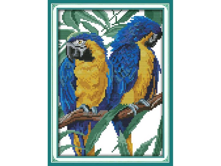 Набор для вышивания «Двухцветные попугаи»