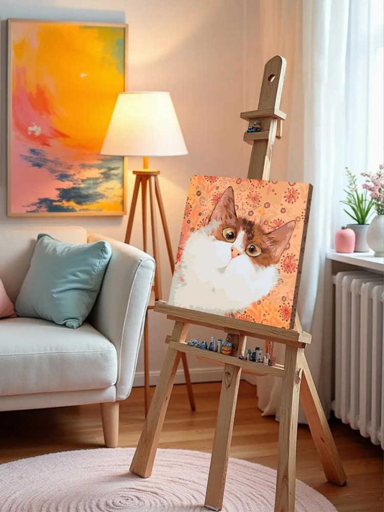 Картина по номерам «Удивленный кот» — картинка 9