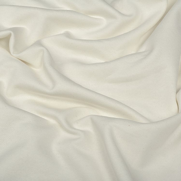 Ткань трикотаж Футер 2х нитка, опененд, 10 м x 200 см, 190 г/м², цвет: белый, TBY — картинка 2