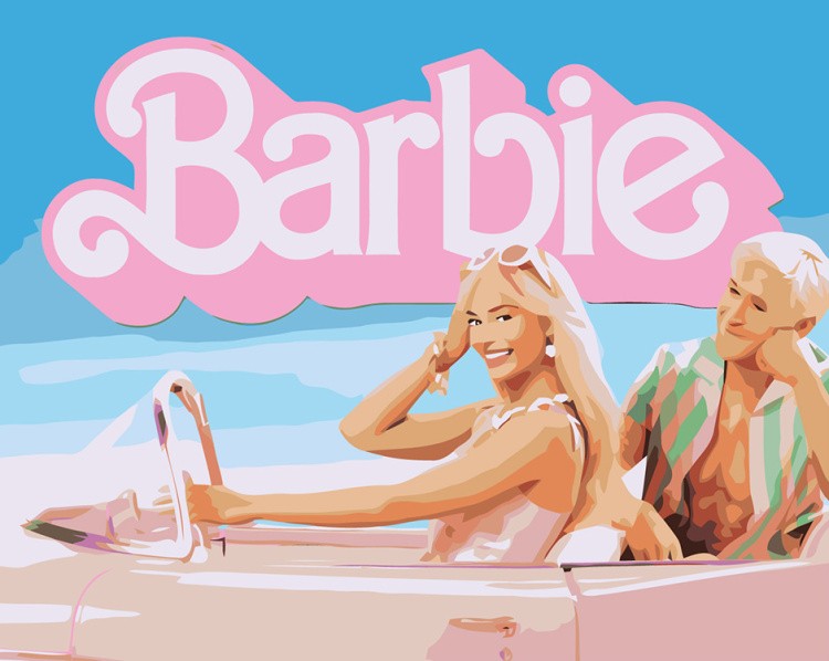 Картина по номерам «Барби и Кен: Райан Гослинг и Марго Робби 2»