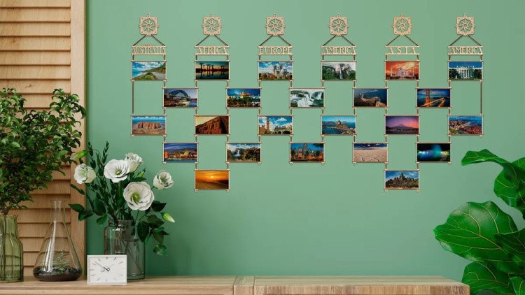 Деревянный пазл, двусторонний «Карта мира. Северная Америка», Eco Wood Art — картинка 3