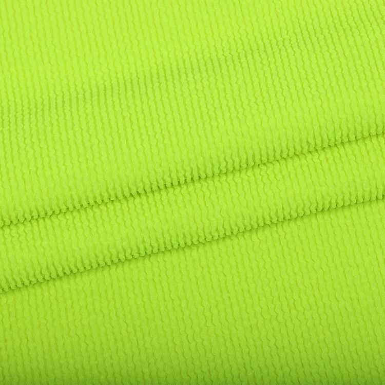 Ткань трикотажная Бифлекс жатка, 3 м, ширина 80 см, 490 г/м², цвет: 14 ярко-лимонный, TBY — картинка 5